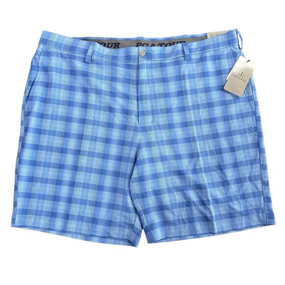 PGA Tour Men's Moisture Wicking Stretch Plaid Golf Shorts Size 42 $68 - Picture 2 of 7